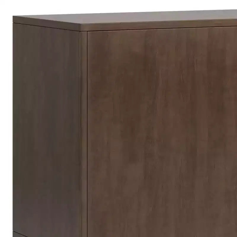 WyndenHall Pearson Sideboard Buffet Walnut Brown: Mid-Century Modern Storage, 3 Drawers, 2 Doors
