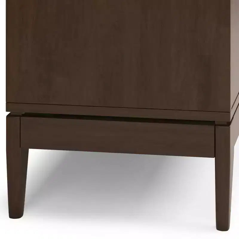 WyndenHall Pearson Sideboard Buffet Walnut Brown: Mid-Century Modern Storage, 3 Drawers, 2 Doors