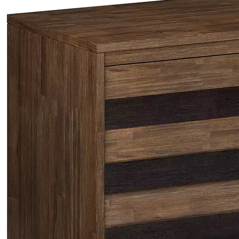 Wright Sideboard Buffet Rustic Aged Brown - Wyndenhall: Mid-Century Modern, Adjustable Shelves, Acacia Wood