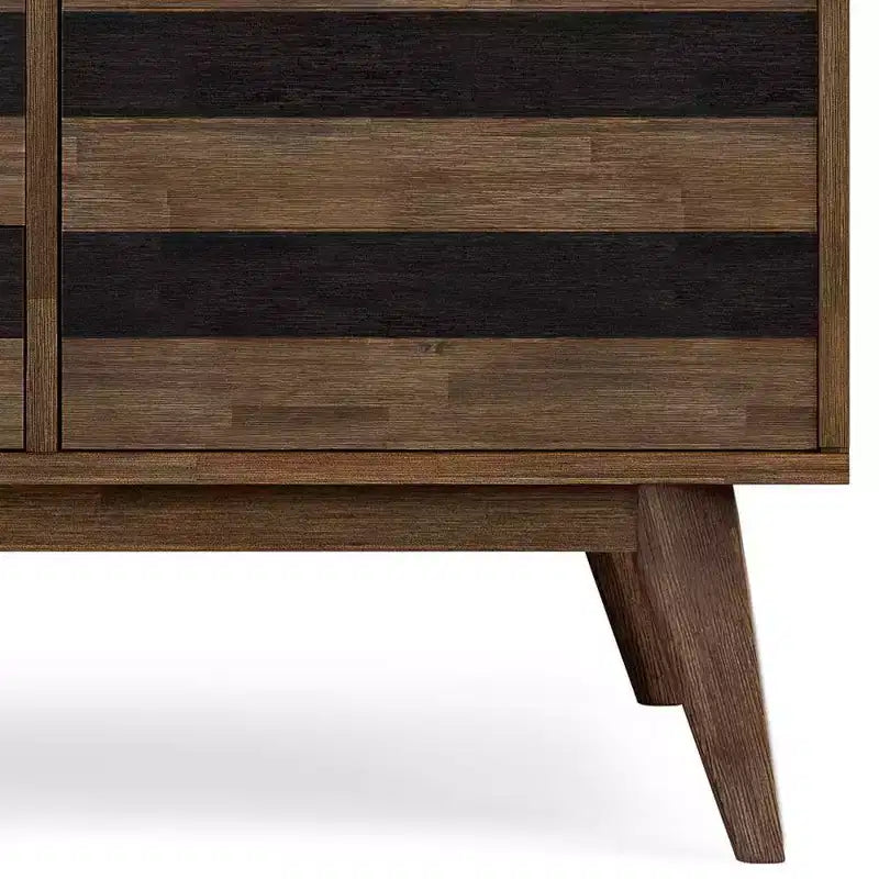 Wright Sideboard Buffet Rustic Aged Brown - Wyndenhall: Mid-Century Modern, Adjustable Shelves, Acacia Wood