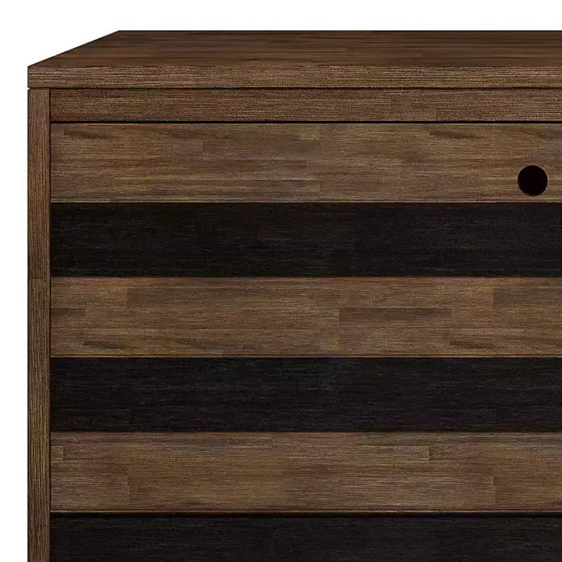 Wright Sideboard Buffet Rustic Aged Brown - Wyndenhall: Mid-Century Modern, Adjustable Shelves, Acacia Wood