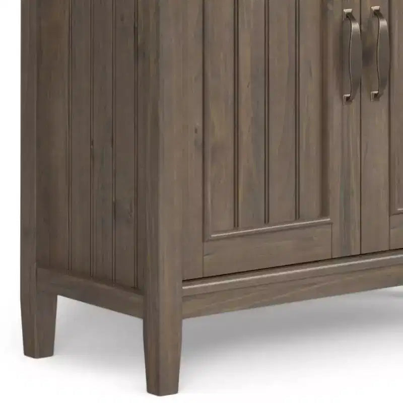 72" Rowan Bookcase Smoky Brown - Wyndenhall: Solid Hardwood, Adjustable Shelves, Storage Cabinet