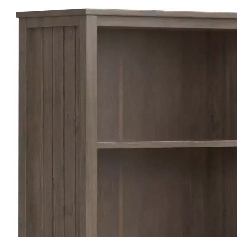72" Rowan Bookcase Smoky Brown - Wyndenhall: Solid Hardwood, Adjustable Shelves, Storage Cabinet