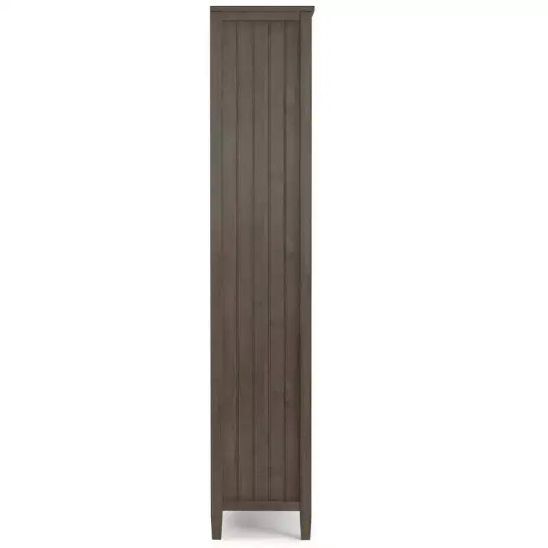 72" Rowan Bookcase Smoky Brown - Wyndenhall: Solid Hardwood, Adjustable Shelves, Storage Cabinet