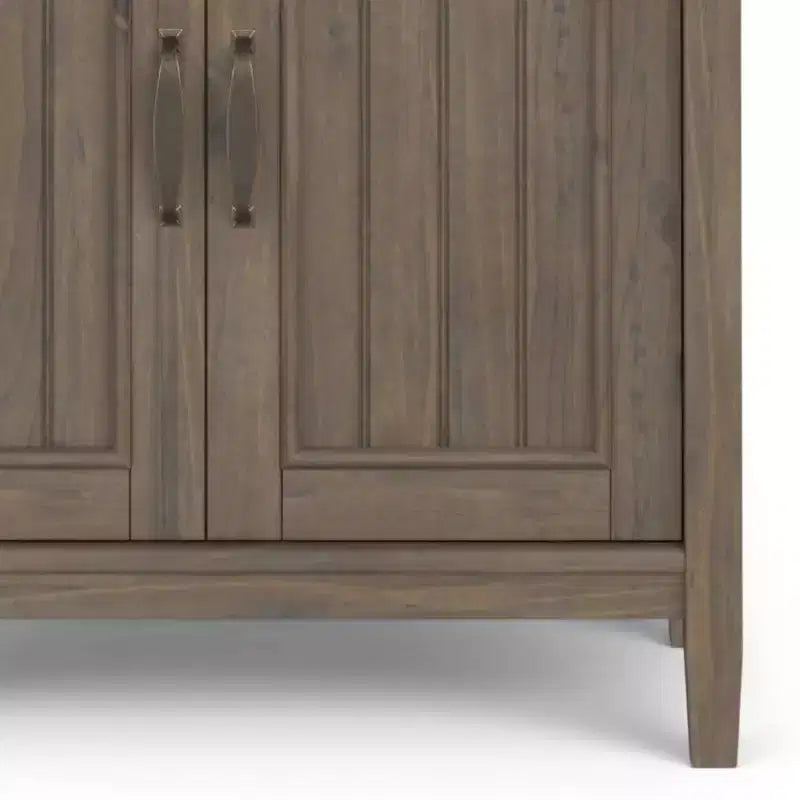 72" Rowan Bookcase Smoky Brown - Wyndenhall: Solid Hardwood, Adjustable Shelves, Storage Cabinet
