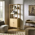Modern Turned Wood Cabinet Brown - Threshold™ designed with Studio McGee