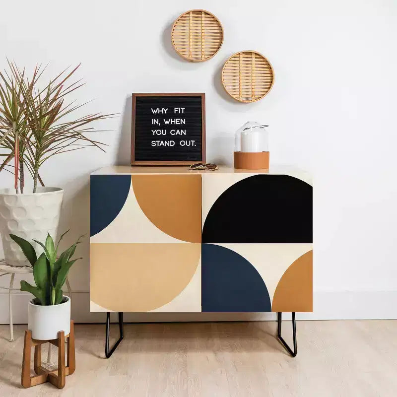 Color Poems Bold Minimalism XII Credenza - Deny Designs
