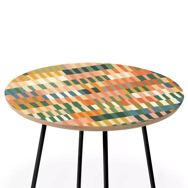 Gigi Rosado Pastel Mosaic Side Round Table - Deny Designs