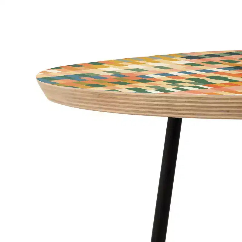 Gigi Rosado Pastel Mosaic Side Round Table - Deny Designs