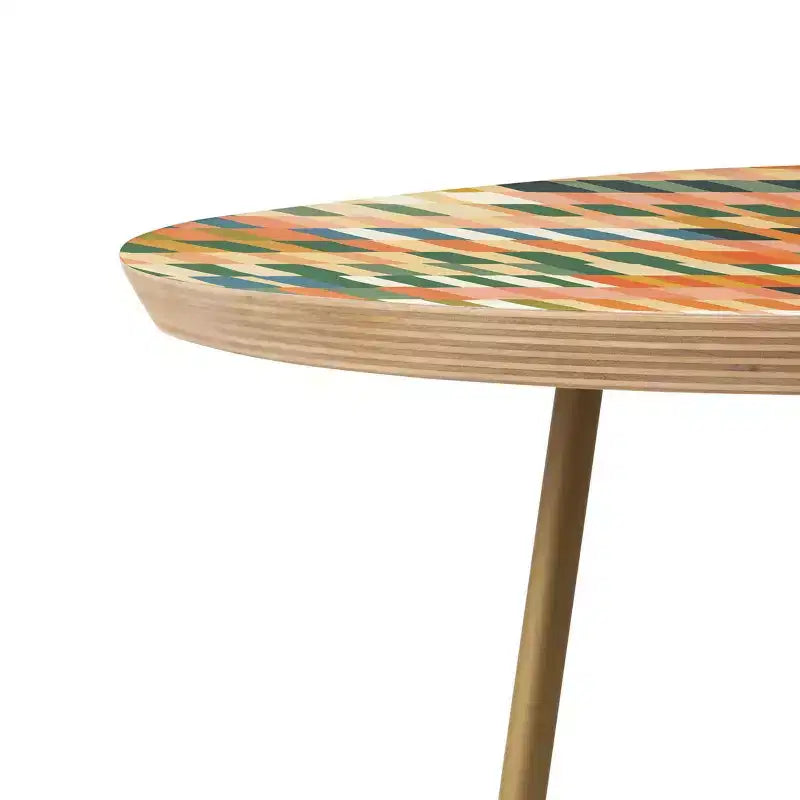 Gigi Rosado Pastel Mosaic Side Round Table - Deny Designs