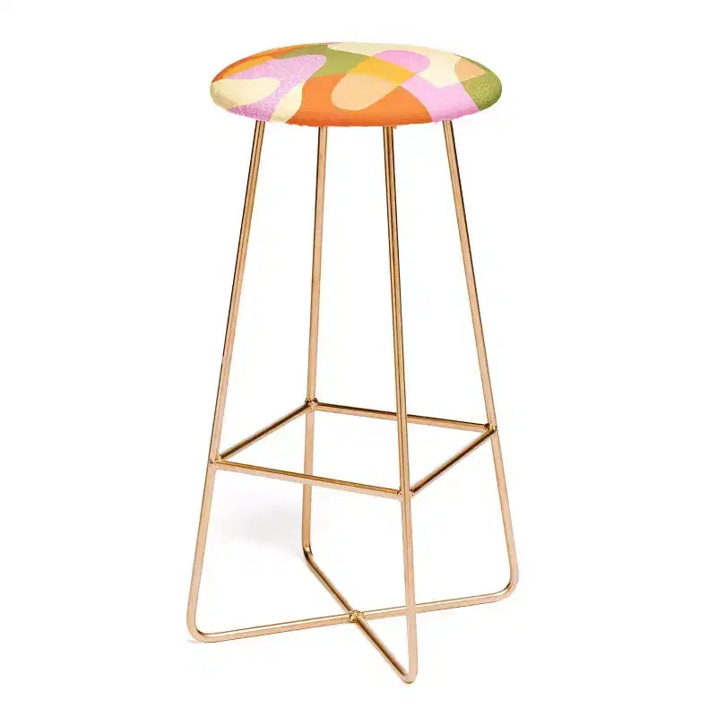 Sundry Society Bright Color Block Shapes Barstool - Deny Designs