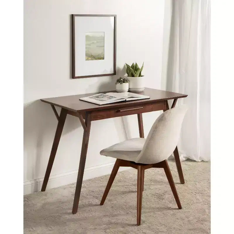 Kate and Laurel McCutcheon Rectangle Wood Writing Desk, 42x22x30, Brown