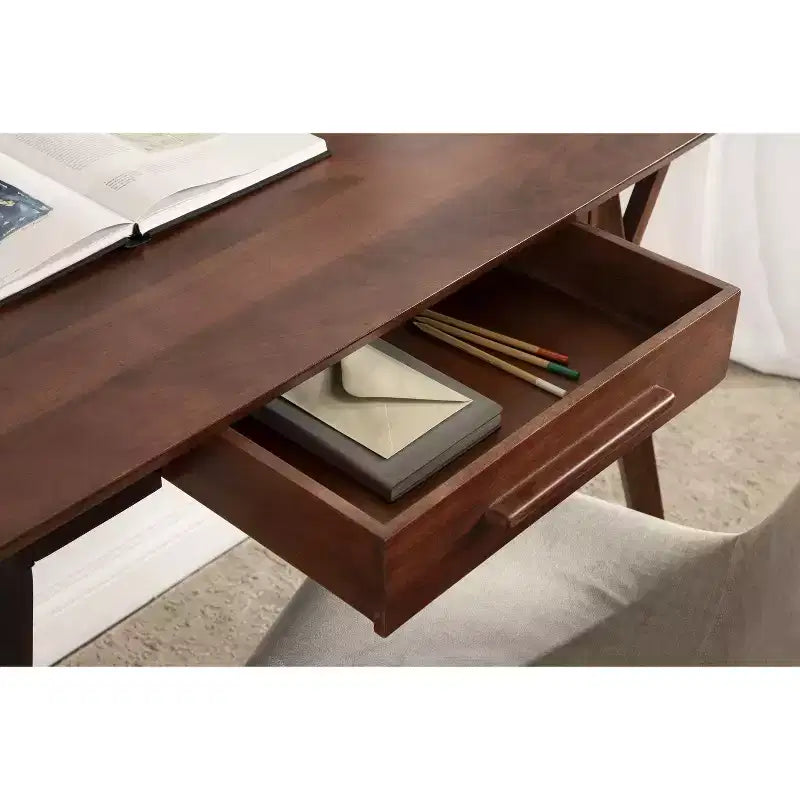 Kate and Laurel McCutcheon Rectangle Wood Writing Desk, 42x22x30, Brown