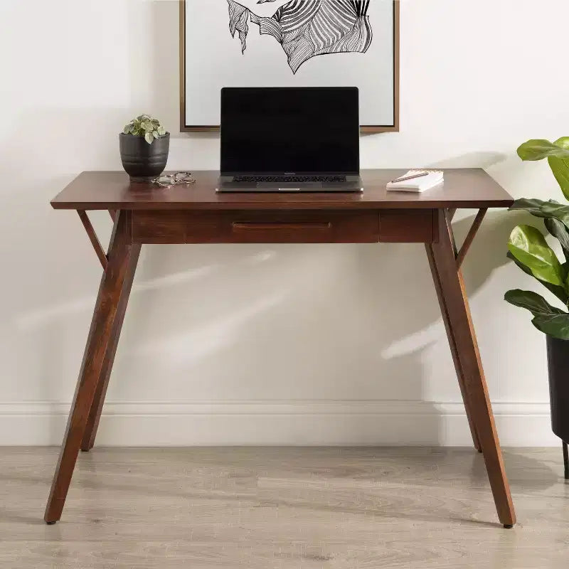 Kate and Laurel McCutcheon Rectangle Wood Writing Desk, 42x22x30, Brown