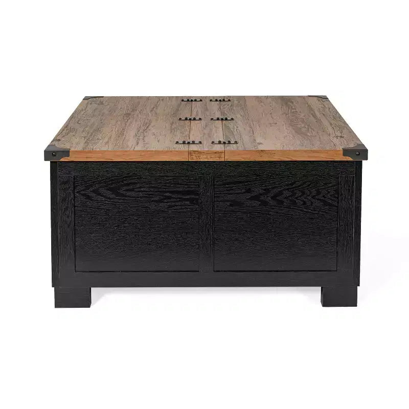 Flash Furniture Wyatt Farmhouse Storage Coffee Table with Hinged Lift Top, Large Coffee Table with Hidden Storage