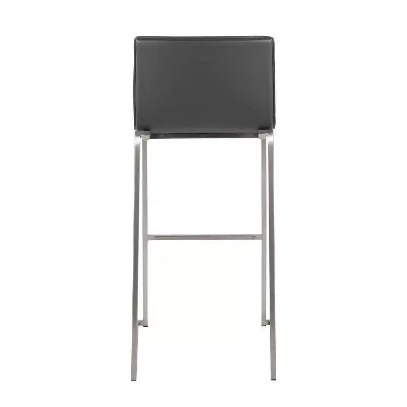Set of 2 Mara Upholstered Barstools Stainless Steel - Lumisource