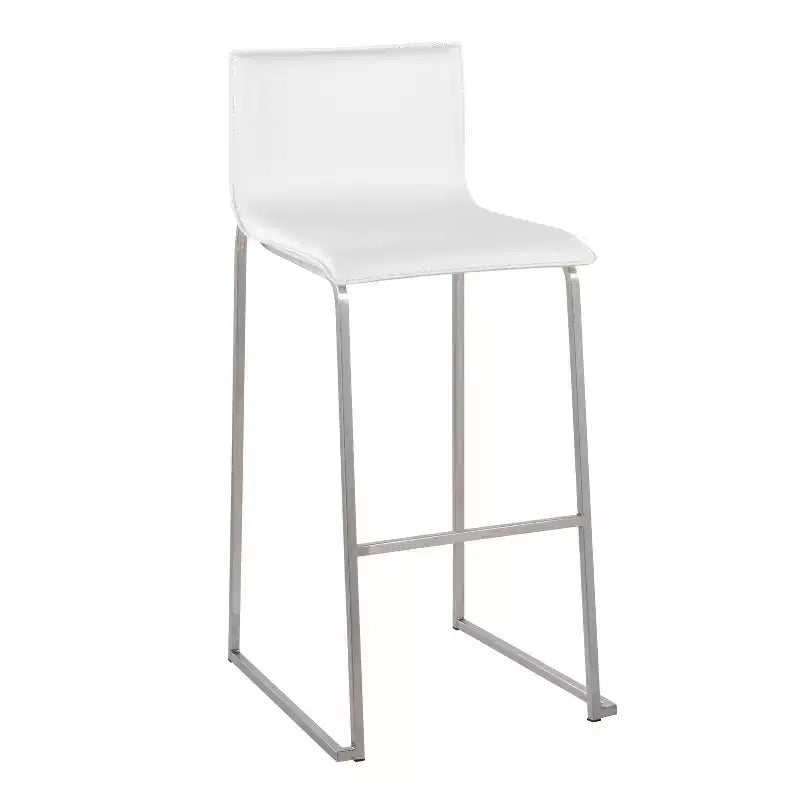 Set of 2 Mara Upholstered Barstools Stainless Steel - Lumisource