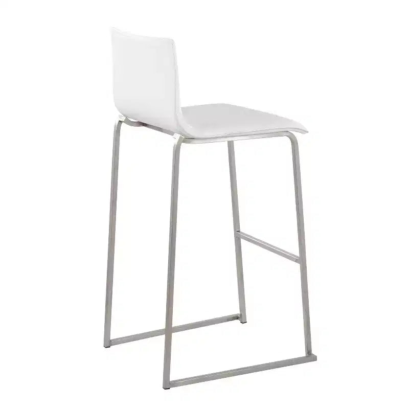 Set of 2 Mara Upholstered Barstools Stainless Steel - Lumisource