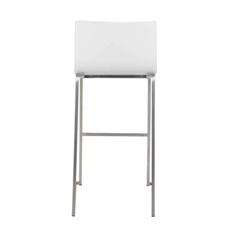 Set of 2 Mara Upholstered Barstools Stainless Steel - Lumisource