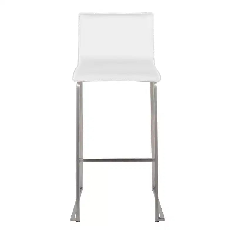 Set of 2 Mara Upholstered Barstools Stainless Steel - Lumisource