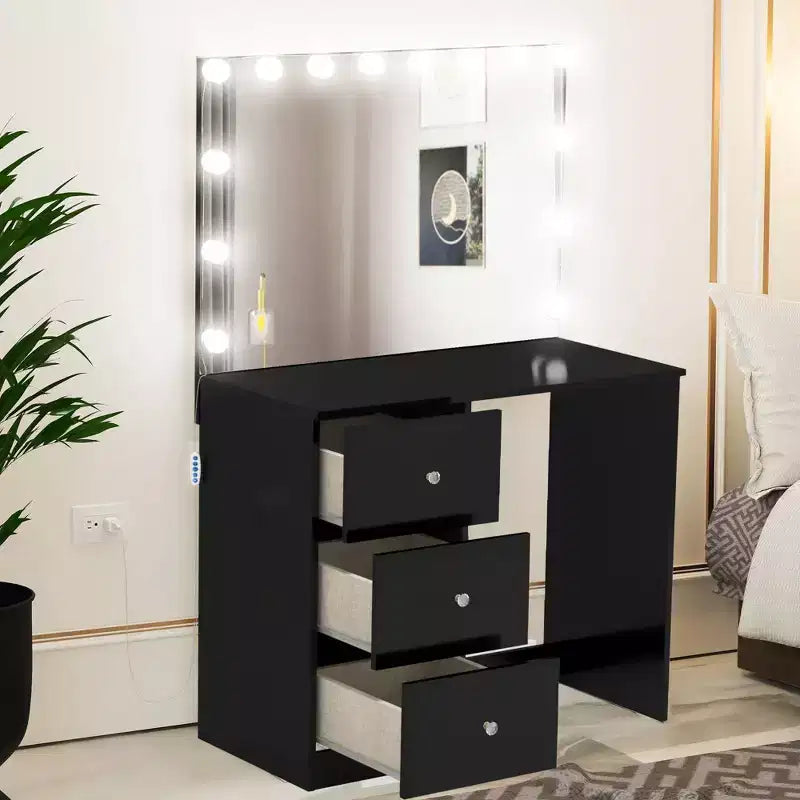 Elvira Lighted Makeup Vanity - Boahaus