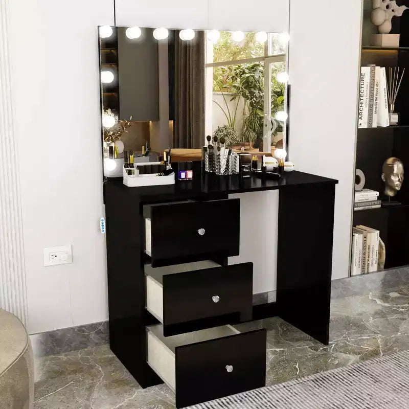 Elvira Lighted Makeup Vanity - Boahaus