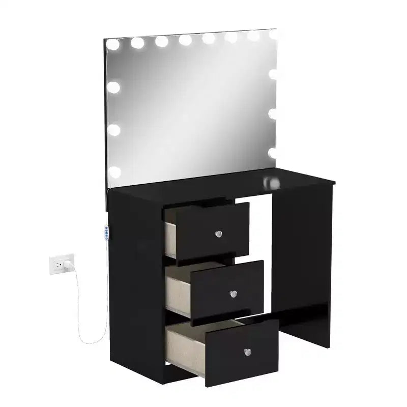 Elvira Lighted Makeup Vanity - Boahaus