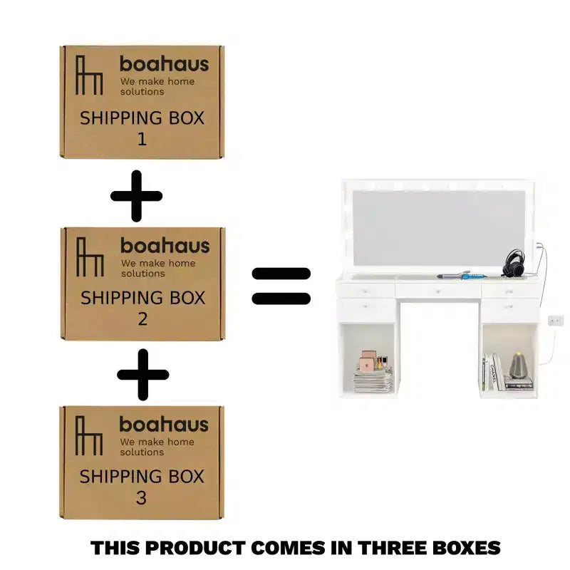 Federica Lighted Makeup Vanity - Boahaus