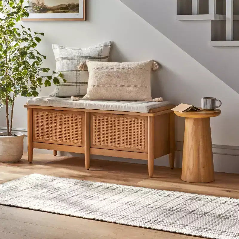 Wooden Round Pedestal Accent Drink Table - Hearth & Hand with Magnolia