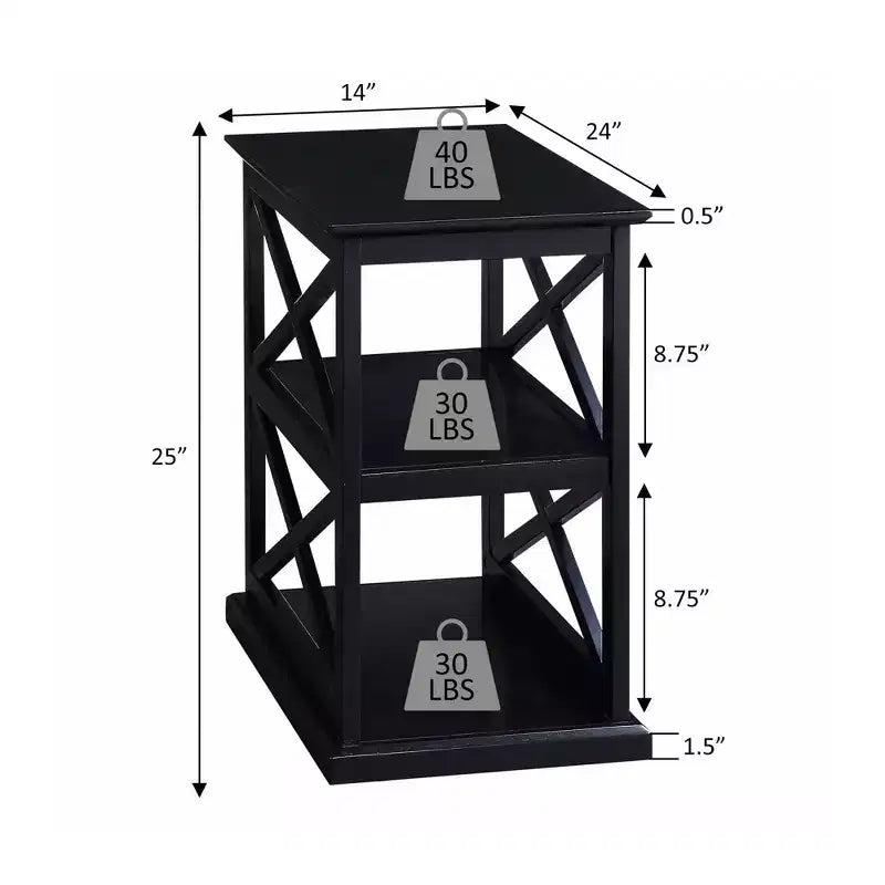 Coventry Chairside End Table with Shelves - Breighton Home