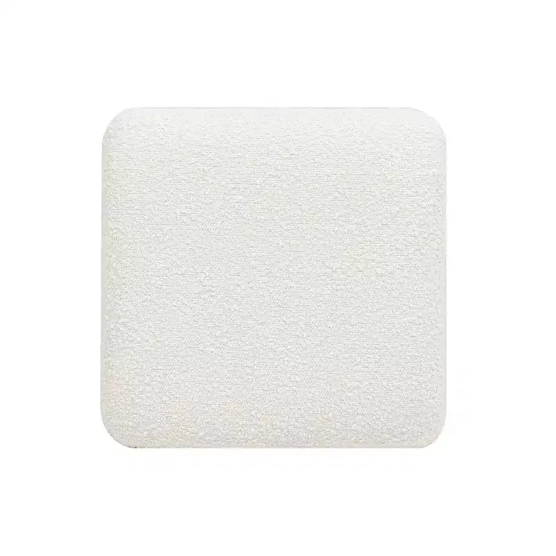 Jennifer Taylor Home Lucia 25.5 Backless Upholstered Counter Stool with Resin Rattan Frame, Ivory White Boucle