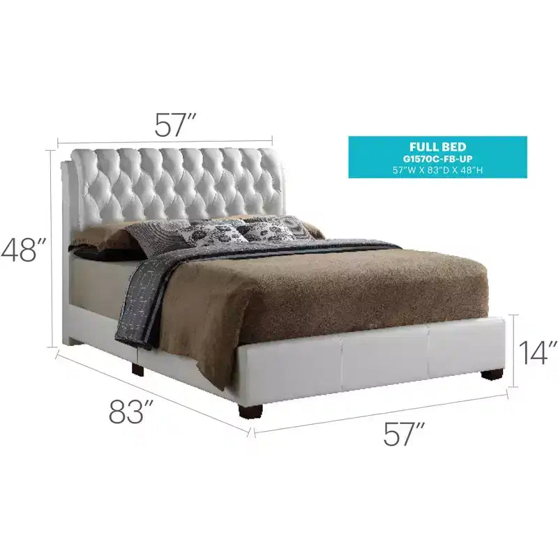 Passion Furniture Marilla Full Panel Beds