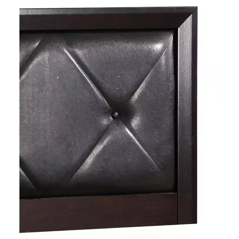 Passion Furniture Primo Tufted Faux Leather Upholstered Twin Panel Bed