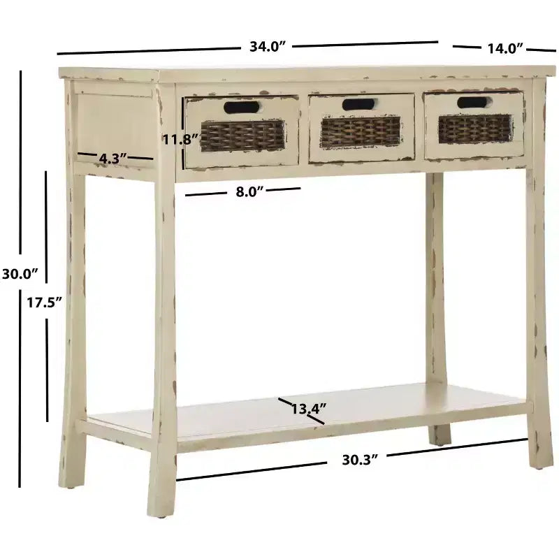 Autumn 3 Drawer Console - AMH6510 -Safavieh Couture