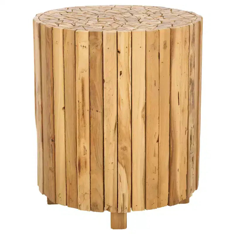 Richmond Round End Table - FOX1002A - Medium Oak - Safavieh Couture