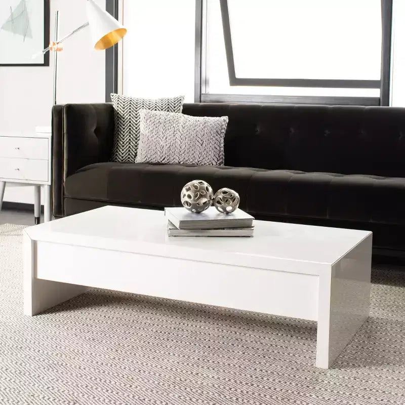 Kinsley Lift - Top Coffee Table - FOX2234A - White - Safavieh Couture