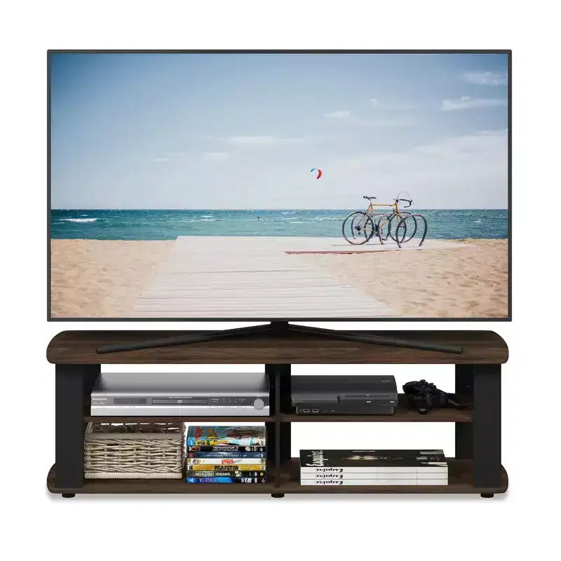 Furinno Mid-century 3-Tier Entertainment Center TV Stand for TVs up to 45