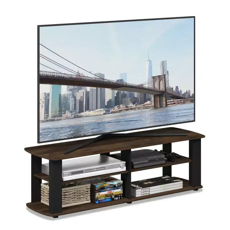 Furinno Mid-century 3-Tier Entertainment Center TV Stand for TVs up to 45