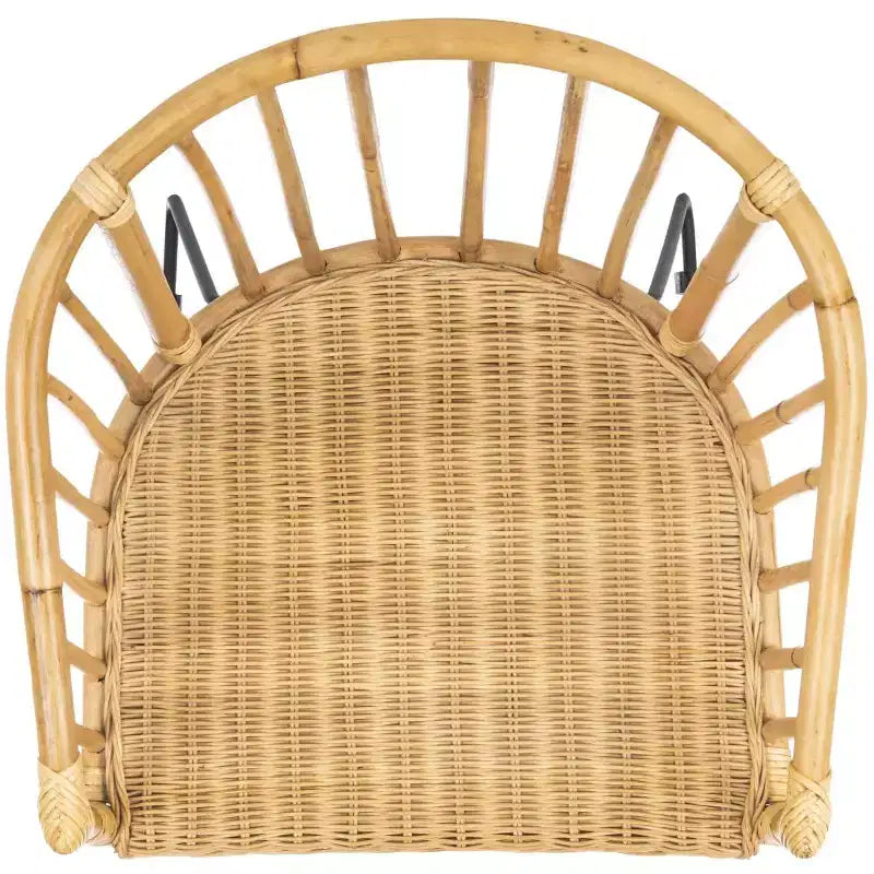 Siena Rattan Dining Chair - DCH6501 - Natural Unfinished/Black - Safavieh