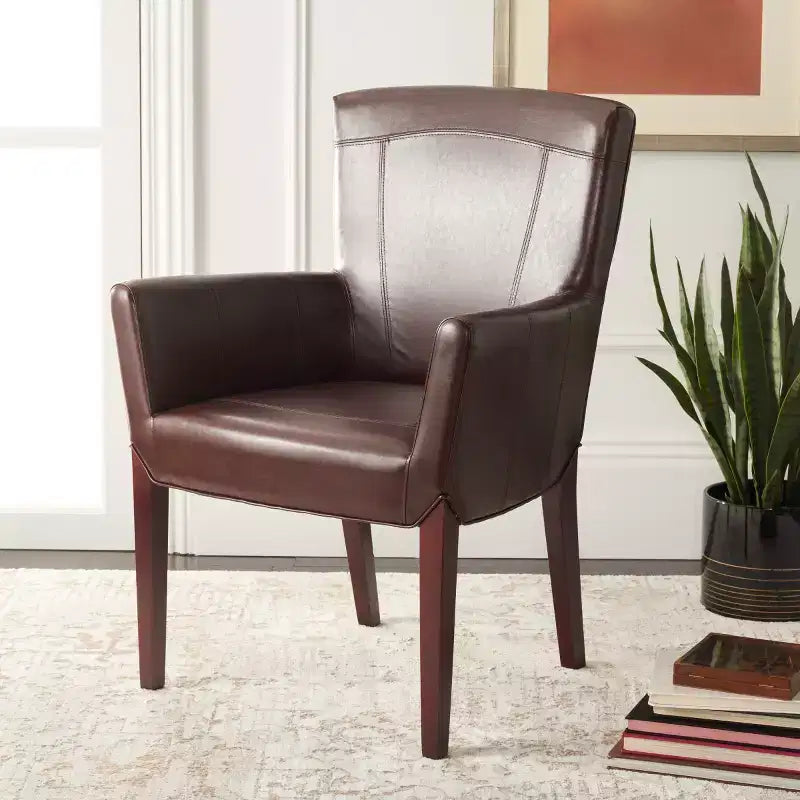 Ken Arm Chair - HUD8201A - Brown - Safavieh