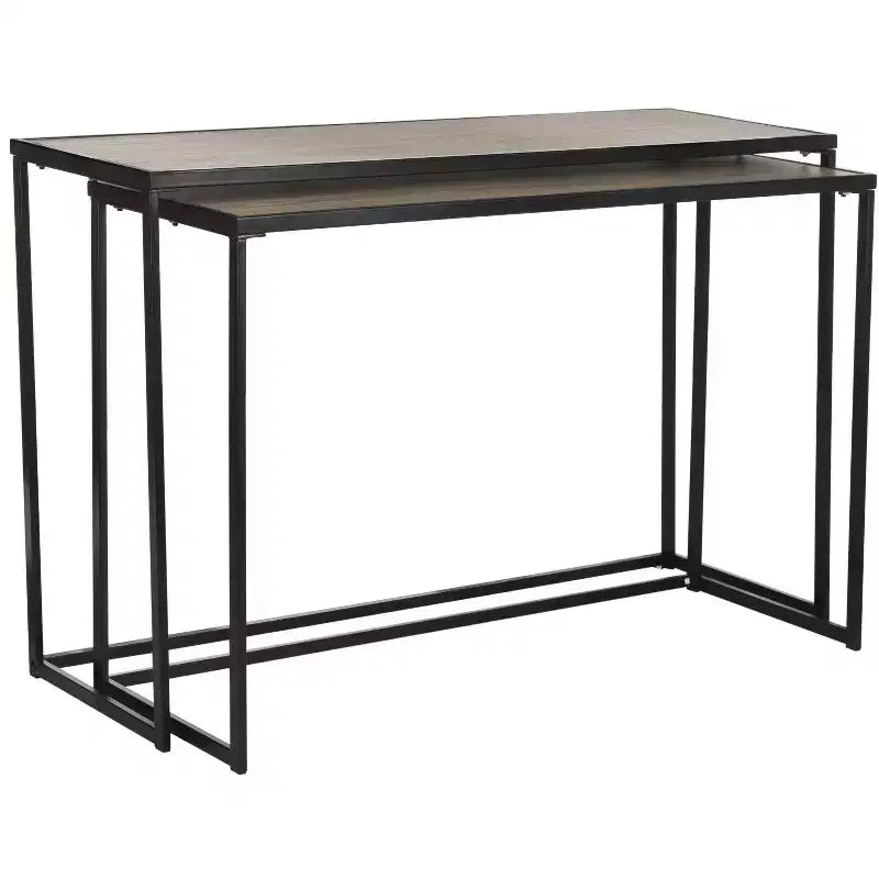 Garin Console (Set of 2) - FOX4267A - Brown - Safavieh Couture