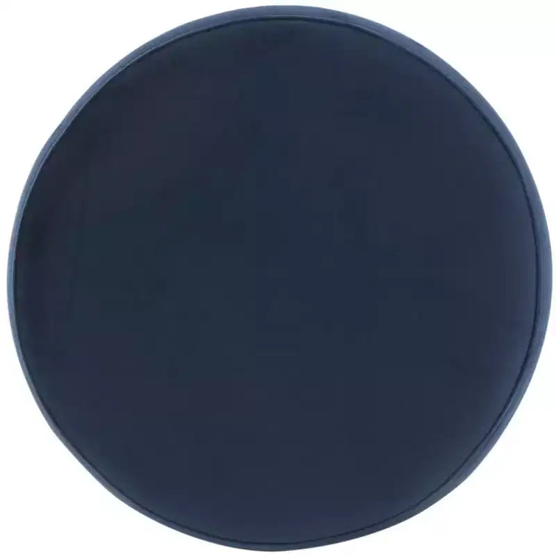 Elsworth Velvet Ottoman W Brass Base - SFV3558 - Navy/Brass - Safavieh Couture
