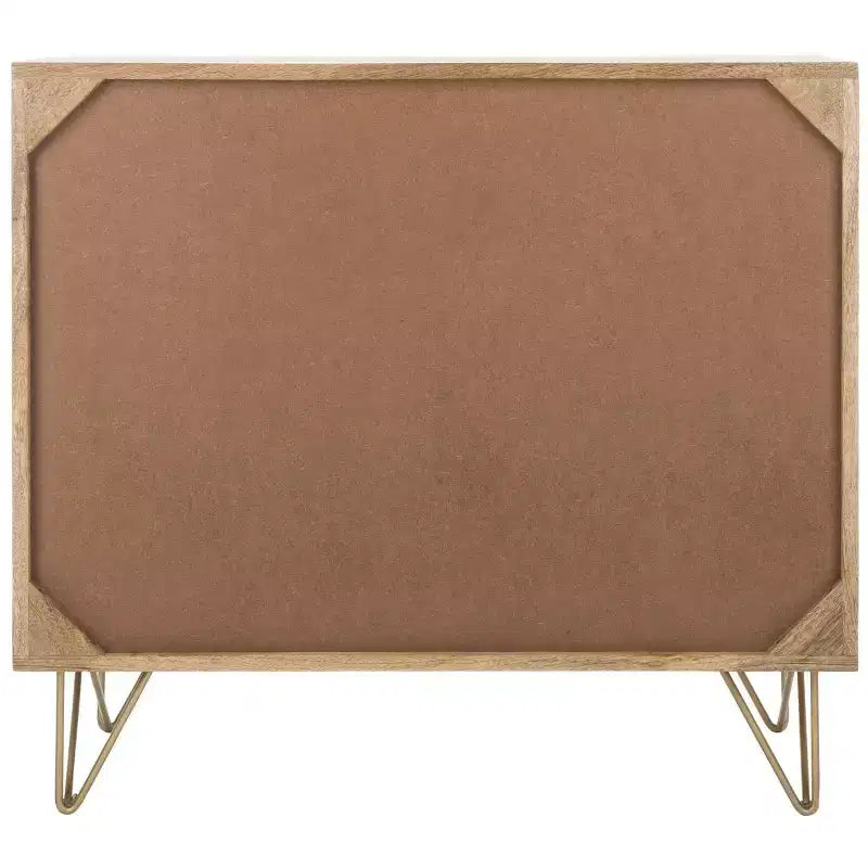 Marigold 3 Drawer Chest - CHS9001 - Natural/Brass - Safavieh