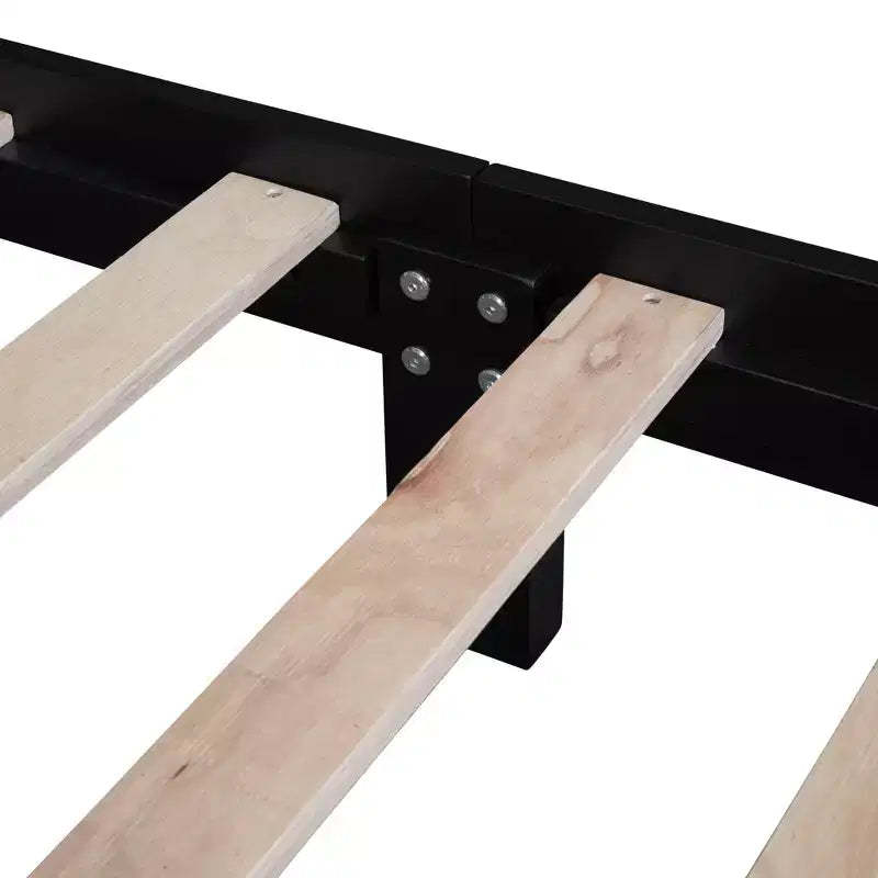 Full/Queen Size Wood Platform Bed Frame, Retro Style Platform Bed - ModernLuxe