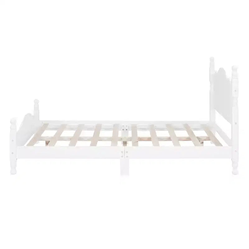 Full/Queen Size Wood Platform Bed Frame, Retro Style Platform Bed - ModernLuxe