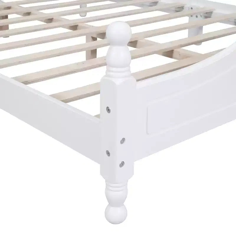 Full/Queen Size Wood Platform Bed Frame, Retro Style Platform Bed - ModernLuxe