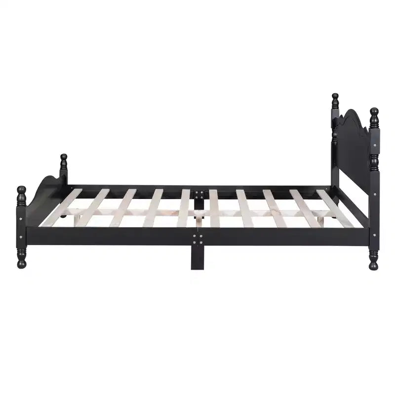 Full/Queen Size Wood Platform Bed Frame, Retro Style Platform Bed - ModernLuxe
